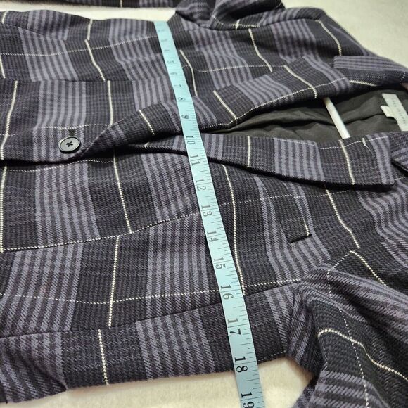 Free Assembly Blazer For Women Size Small Relaxed Fit Plaid Longsleeve - Picture 8 of 14